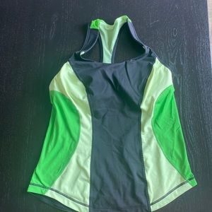 Green lululemon tank top with lower back pocket